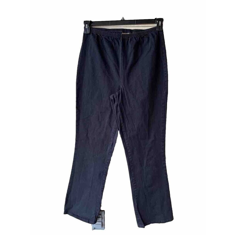 NorthCrest women Vintage Elastic Waist Denim Jean size 22W-24W 3X Black 29" ins